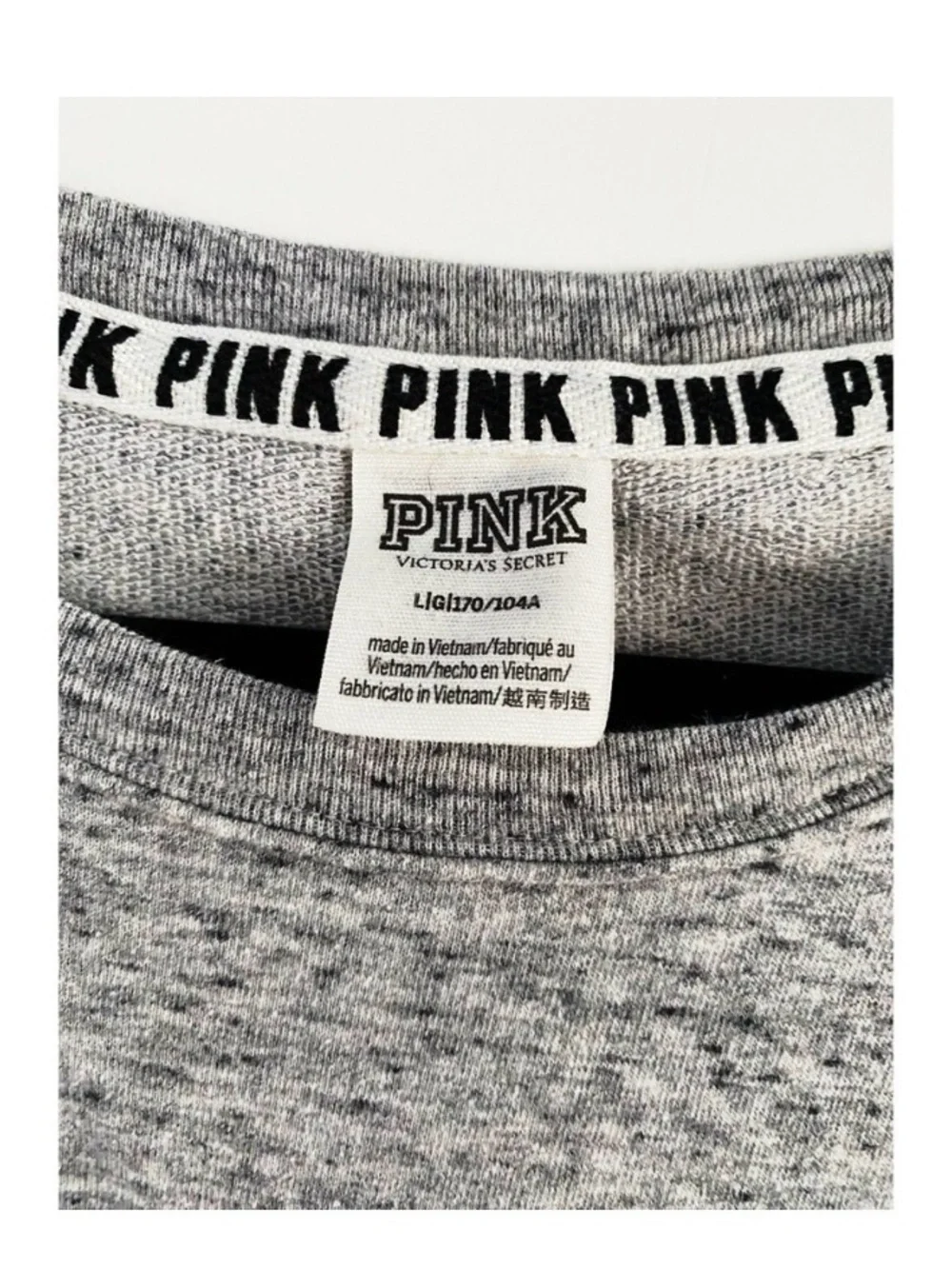 Victoria’s Secret PINK Grey Lace Up Sweatshirt - Picture 5 of 5